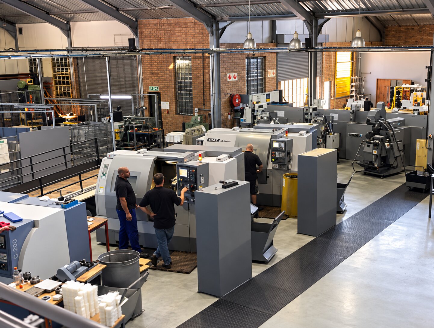 CMZ and Hurco machines on the Kobot shop floor